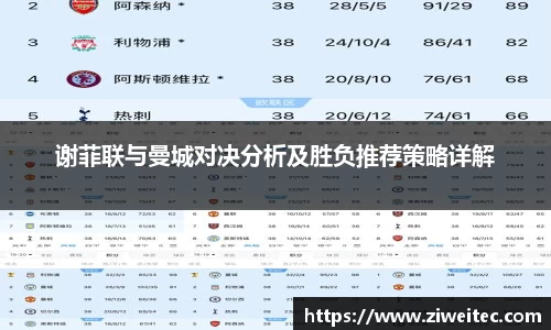 谢菲联与曼城对决分析及胜负推荐策略详解